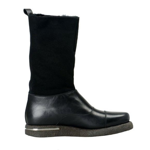 Versace Men\'s Suede Leather Real Fur Winter Boots main image 5